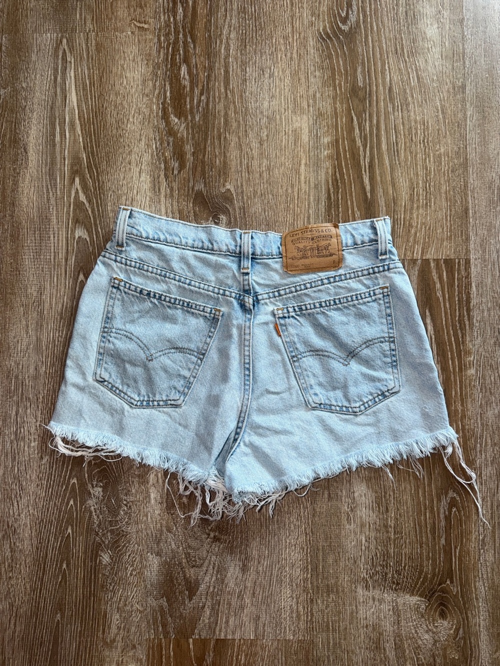 Vintage Light Wash Denim Women’s Cutoff Shorts